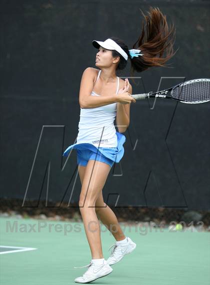Thumbnail 3 in Canyon vs. University (CIF SoCal Regional Girls Tennis Championships) photogallery.
