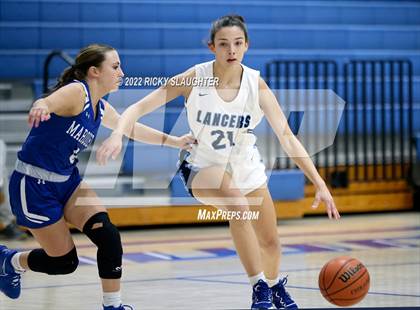 Thumbnail 2 in Belleville East vs. Marquette Catholic (12th Annual Columbia Girls Basketball Tip Off Classic) photogallery.