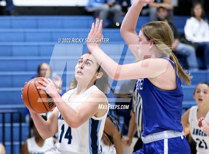 Thumbnail 2 in Belleville East vs. Marquette Catholic (12th Annual Columbia Girls Basketball Tip Off Classic) photogallery.