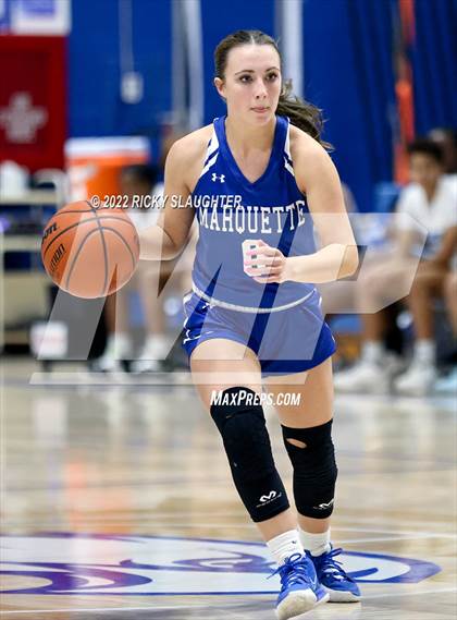 Thumbnail 2 in Belleville East vs. Marquette Catholic (12th Annual Columbia Girls Basketball Tip Off Classic) photogallery.