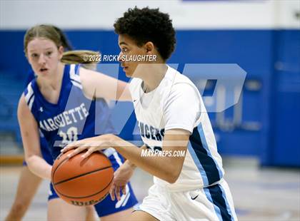 Thumbnail 3 in Belleville East vs. Marquette Catholic (12th Annual Columbia Girls Basketball Tip Off Classic) photogallery.