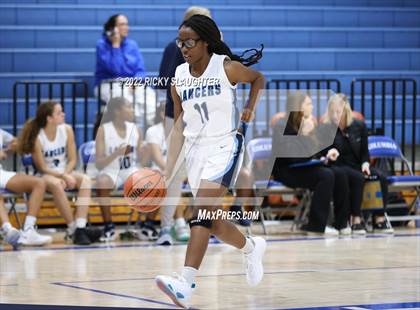 Thumbnail 2 in Belleville East vs. Marquette Catholic (12th Annual Columbia Girls Basketball Tip Off Classic) photogallery.