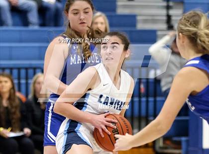 Thumbnail 3 in Belleville East vs. Marquette Catholic (12th Annual Columbia Girls Basketball Tip Off Classic) photogallery.