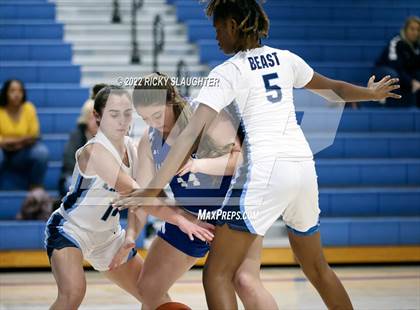 Thumbnail 2 in Belleville East vs. Marquette Catholic (12th Annual Columbia Girls Basketball Tip Off Classic) photogallery.