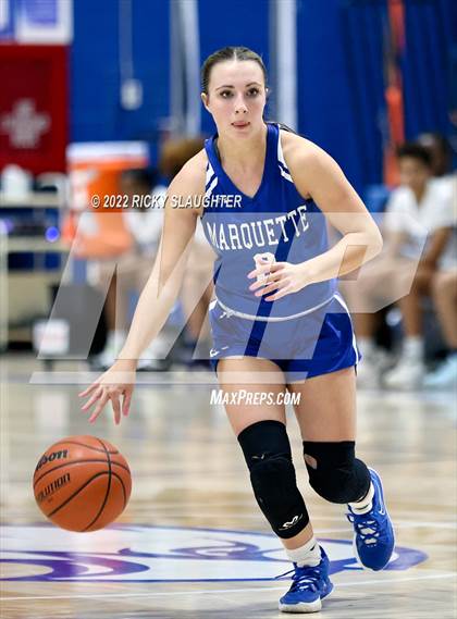 Thumbnail 3 in Belleville East vs. Marquette Catholic (12th Annual Columbia Girls Basketball Tip Off Classic) photogallery.