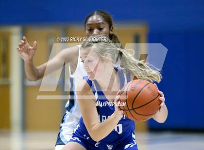 Thumbnail 1 in Belleville East vs. Marquette Catholic (12th Annual Columbia Girls Basketball Tip Off Classic) photogallery.