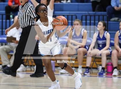 Thumbnail 3 in Belleville East vs. Marquette Catholic (12th Annual Columbia Girls Basketball Tip Off Classic) photogallery.