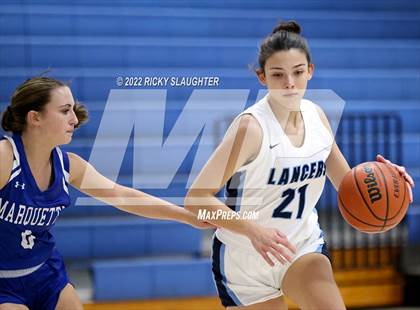 Thumbnail 3 in Belleville East vs. Marquette Catholic (12th Annual Columbia Girls Basketball Tip Off Classic) photogallery.