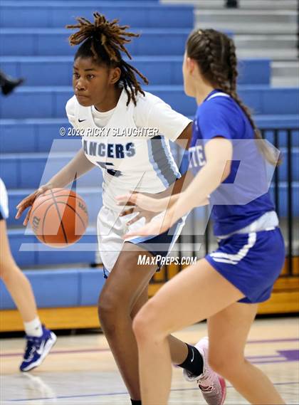 Thumbnail 2 in Belleville East vs. Marquette Catholic (12th Annual Columbia Girls Basketball Tip Off Classic) photogallery.