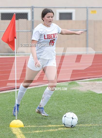 Thumbnail 3 in Liberty vs. Mountain Pointe (Coyote Classic Soccer Tournament) photogallery.