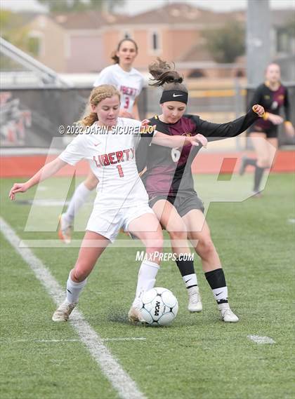 Thumbnail 1 in Liberty vs. Mountain Pointe (Coyote Classic Soccer Tournament) photogallery.