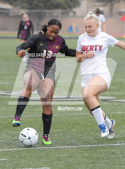 Thumbnail 2 in Liberty vs. Mountain Pointe (Coyote Classic Soccer Tournament) photogallery.
