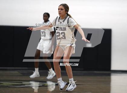 Thumbnail 2 in Cy-Fair vs. Brazosport (Lady Tiger Booster Hoops Round Robin) photogallery.