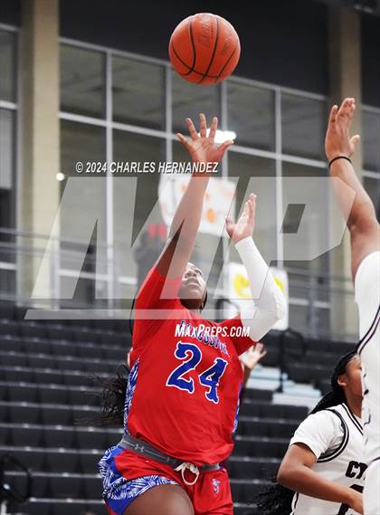 Thumbnail 2 in Cy-Fair vs. Brazosport (Lady Tiger Booster Hoops Round Robin) photogallery.
