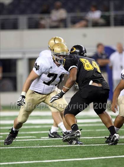 Thumbnail 1 in Klein Oak vs. Notre Dame (Kirk Herbstreit Varsity Football Series) photogallery.