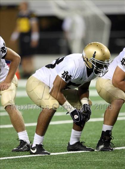 Thumbnail 1 in Klein Oak vs. Notre Dame (Kirk Herbstreit Varsity Football Series) photogallery.