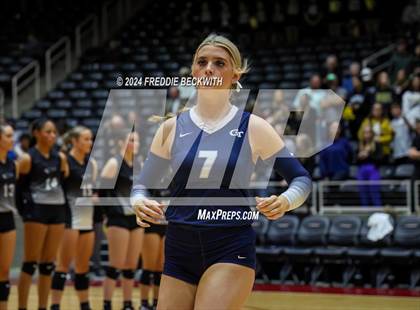 Thumbnail 1 in Goliad vs. Bushland (UIL 3A Volleyball Division I Final) photogallery.