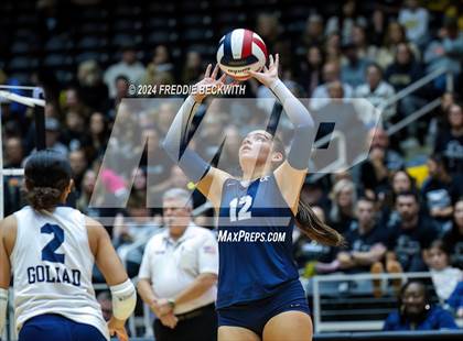 Thumbnail 2 in Goliad vs. Bushland (UIL 3A Volleyball Division I Final) photogallery.