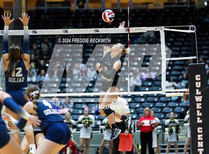 Thumbnail 2 in Goliad vs. Bushland (UIL 3A Volleyball Division I Final) photogallery.