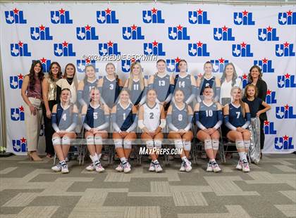 Thumbnail 1 in Goliad vs. Bushland (UIL 3A Volleyball Division I Final) photogallery.