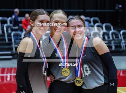 Thumbnail 2 in Goliad vs. Bushland (UIL 3A Volleyball Division I Final) photogallery.