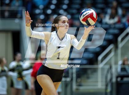 Thumbnail 1 in Goliad vs. Bushland (UIL 3A Volleyball Division I Final) photogallery.