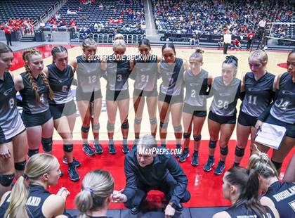 Thumbnail 1 in Goliad vs. Bushland (UIL 3A Volleyball Division I Final) photogallery.