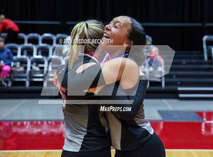 Thumbnail 1 in Goliad vs. Bushland (UIL 3A Volleyball Division I Final) photogallery.