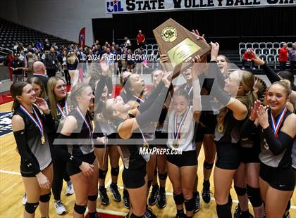 Thumbnail 2 in Goliad vs. Bushland (UIL 3A Volleyball Division I Final) photogallery.