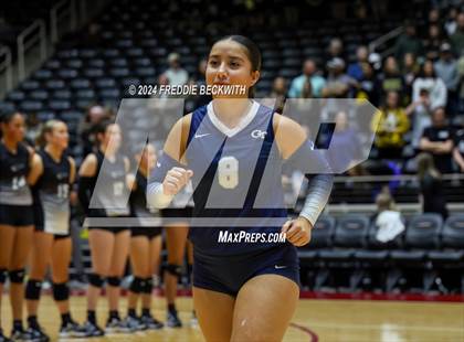Thumbnail 2 in Goliad vs. Bushland (UIL 3A Volleyball Division I Final) photogallery.
