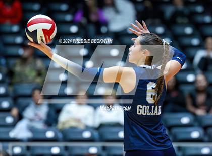 Thumbnail 1 in Goliad vs. Bushland (UIL 3A Volleyball Division I Final) photogallery.