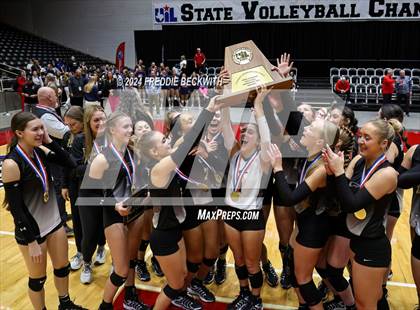 Thumbnail 1 in Goliad vs. Bushland (UIL 3A Volleyball Division I Final) photogallery.