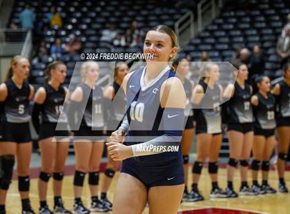 Thumbnail 3 in Goliad vs. Bushland (UIL 3A Volleyball Division I Final) photogallery.