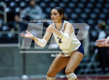 Thumbnail 3 in Goliad vs. Bushland (UIL 3A Volleyball Division I Final) photogallery.