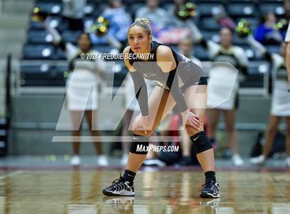 Thumbnail 3 in Goliad vs. Bushland (UIL 3A Volleyball Division I Final) photogallery.