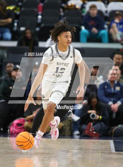 Thumbnail 1 in Notre Dame (SO) vs Sierra Canyon (Trinity-Mission League Show @ Intuit Dome) photogallery.