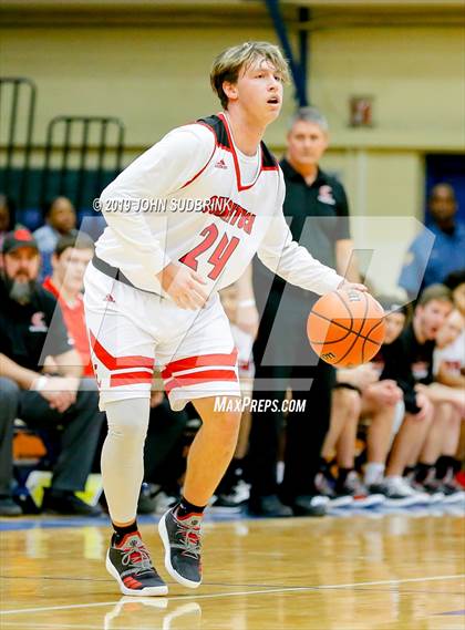Thumbnail 3 in Currituck County vs Woodrow Wilson (Robert L. Vaughan Border Clash Basketball Invitational) photogallery.