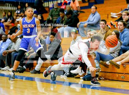 Thumbnail 1 in Currituck County vs Woodrow Wilson (Robert L. Vaughan Border Clash Basketball Invitational) photogallery.
