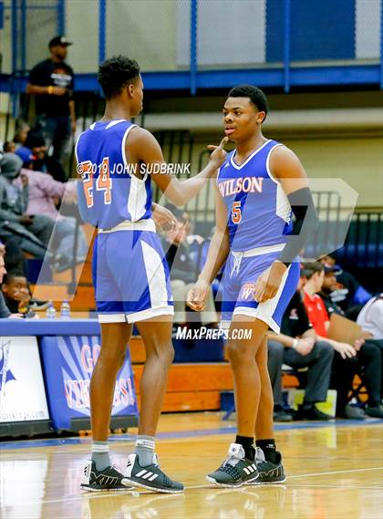 Thumbnail 1 in Currituck County vs Woodrow Wilson (Robert L. Vaughan Border Clash Basketball Invitational) photogallery.