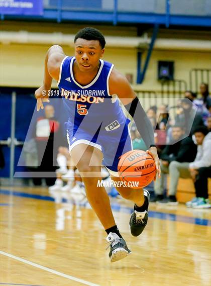 Thumbnail 3 in Currituck County vs Woodrow Wilson (Robert L. Vaughan Border Clash Basketball Invitational) photogallery.