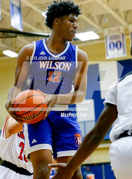 Thumbnail 1 in Currituck County vs Woodrow Wilson (Robert L. Vaughan Border Clash Basketball Invitational) photogallery.