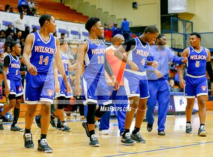 Thumbnail 3 in Currituck County vs Woodrow Wilson (Robert L. Vaughan Border Clash Basketball Invitational) photogallery.