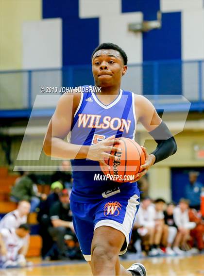 Thumbnail 3 in Currituck County vs Woodrow Wilson (Robert L. Vaughan Border Clash Basketball Invitational) photogallery.