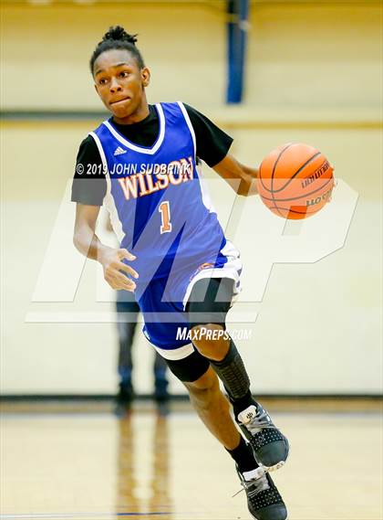 Thumbnail 2 in Currituck County vs Woodrow Wilson (Robert L. Vaughan Border Clash Basketball Invitational) photogallery.