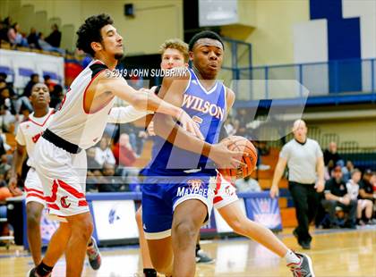 Thumbnail 3 in Currituck County vs Woodrow Wilson (Robert L. Vaughan Border Clash Basketball Invitational) photogallery.