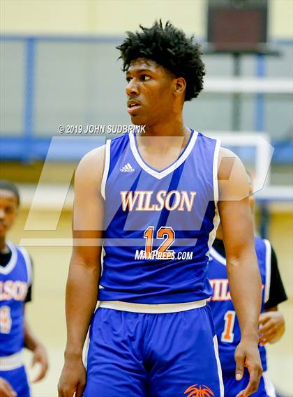 Thumbnail 3 in Currituck County vs Woodrow Wilson (Robert L. Vaughan Border Clash Basketball Invitational) photogallery.