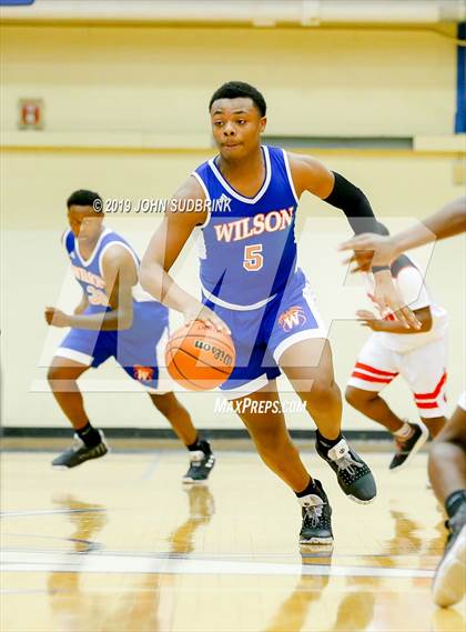 Thumbnail 2 in Currituck County vs Woodrow Wilson (Robert L. Vaughan Border Clash Basketball Invitational) photogallery.