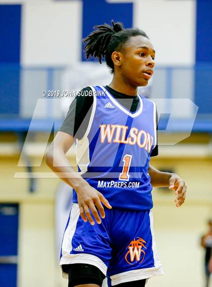 Thumbnail 3 in Currituck County vs Woodrow Wilson (Robert L. Vaughan Border Clash Basketball Invitational) photogallery.