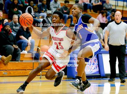 Thumbnail 2 in Currituck County vs Woodrow Wilson (Robert L. Vaughan Border Clash Basketball Invitational) photogallery.
