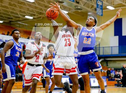 Thumbnail 3 in Currituck County vs Woodrow Wilson (Robert L. Vaughan Border Clash Basketball Invitational) photogallery.